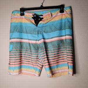 Maui and Sons Striped Swim Trunks - Men's Size 36
